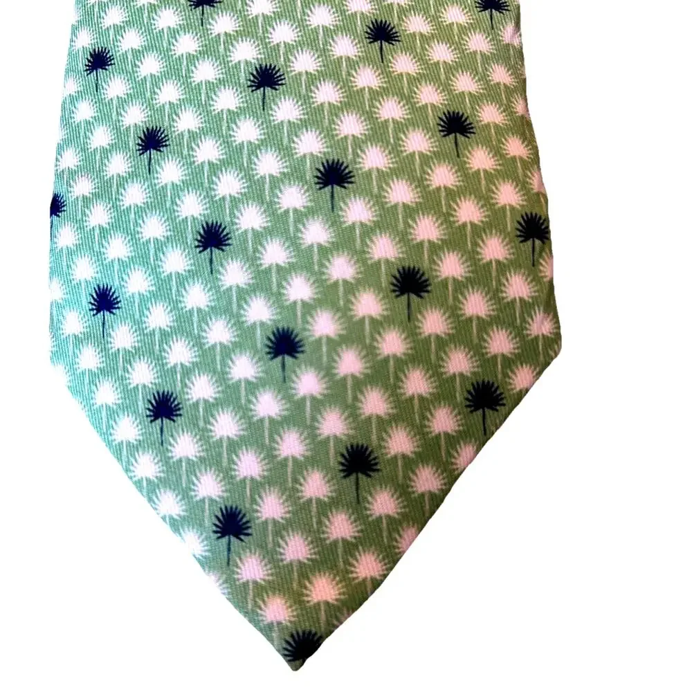 Vineyard vine 100% silk Tie green Martha’s Vineyard Lacrosse Sport Green Blue